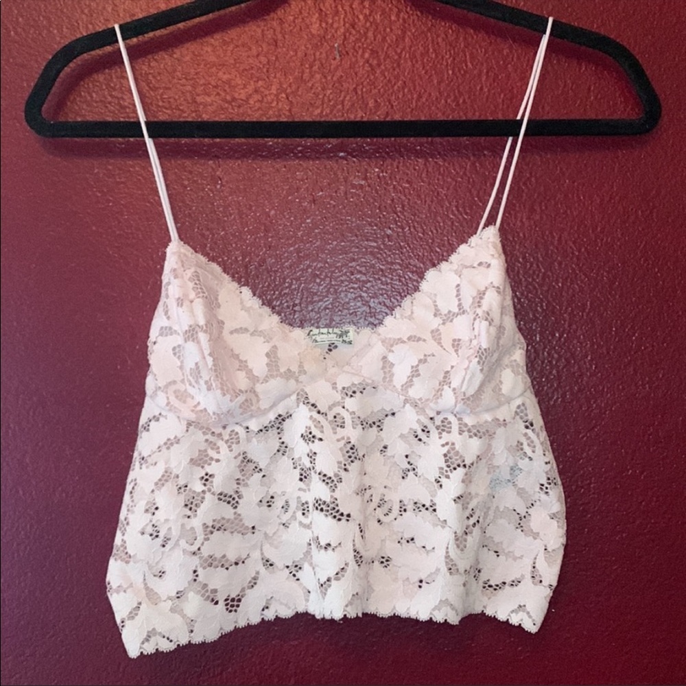 Free People Lace Longline Bralette